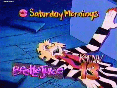 Image result for beetlejuice cartoon saturday morning gif