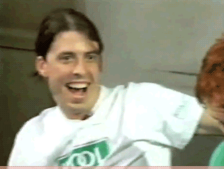 Image result for dave grohl 1990s gif